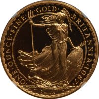 1987年 1OZ精制金币正面