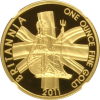 2011年 1OZ精制金币正面