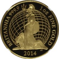 2014年 1OZ精制金币正面